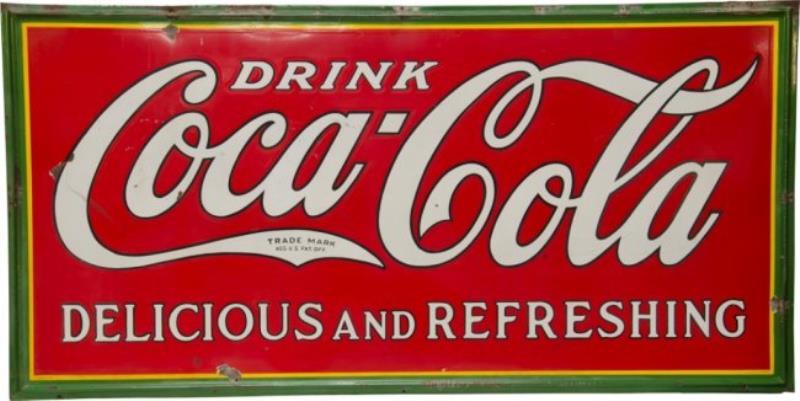 Very Large Drink Coca Cola Self-Framed Porcelain