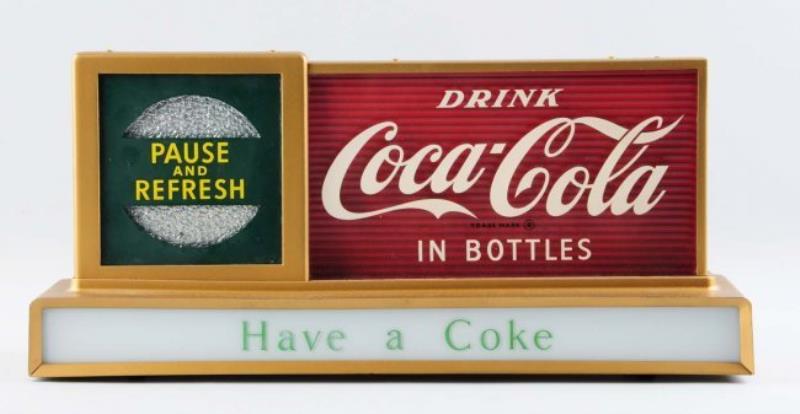 1950's Coca - Cola Pause & Refresh Sign.