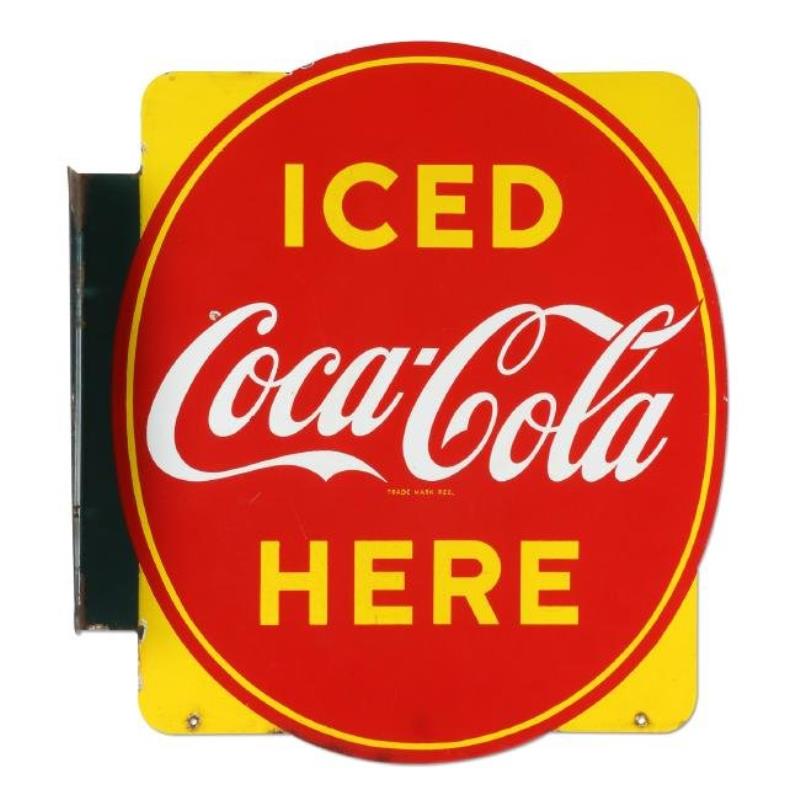Coca-Cola Porcelain Flange Sign