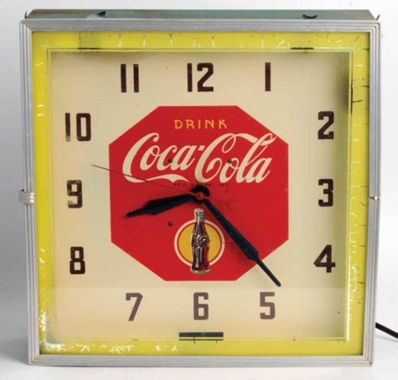 1930's Coca-Cola lightup clock, neon