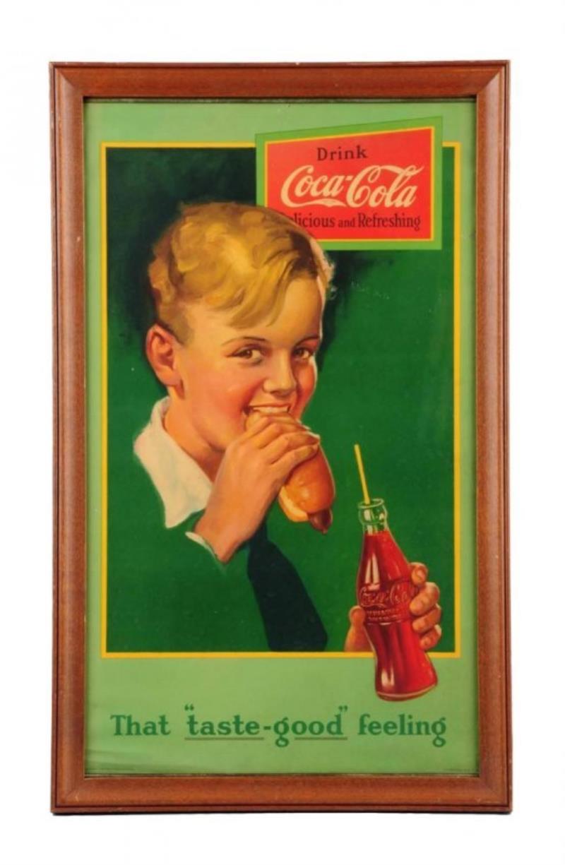 1920's Coca - Cola Paper Poster with Boy