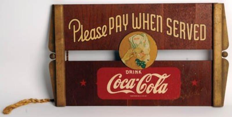 1940'S COCA-COLA KAY DISPLAYS WOOD CUTOUT SIGN