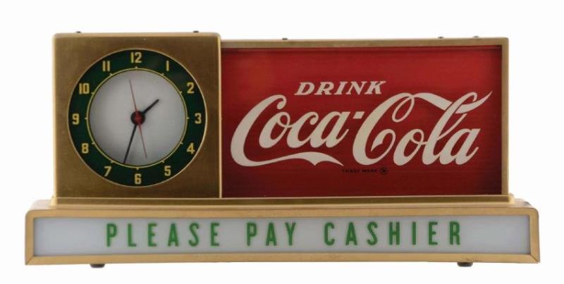 1950's Coca-Cola Light Up Display Clock
