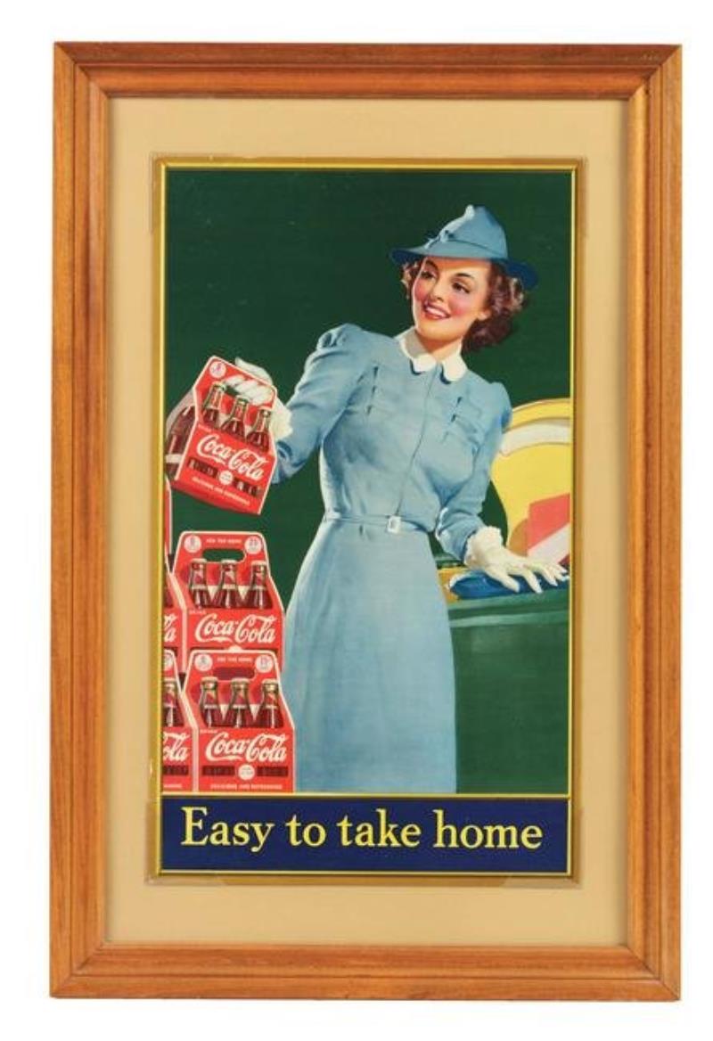 1941 Coca-Cola Small Vertical Poster with Girl