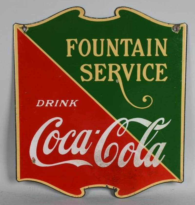 Coca Cola Diecut Porcelain Sign Value And Price Guide