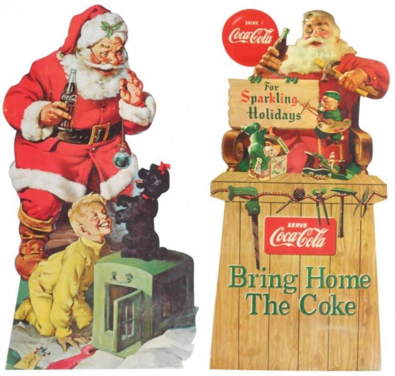 Coca-Cola Christmas Santa cdbd diecuts (2), "For