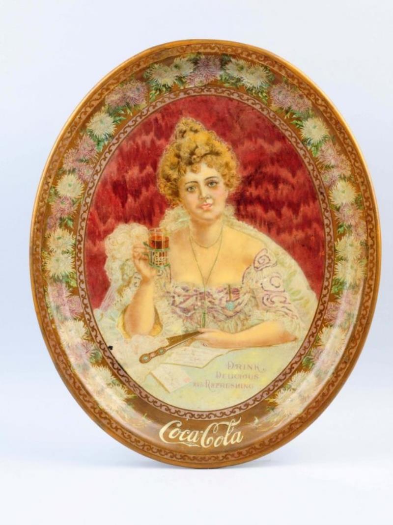 1903 Large Oval Coca - Cola Serving Tray.