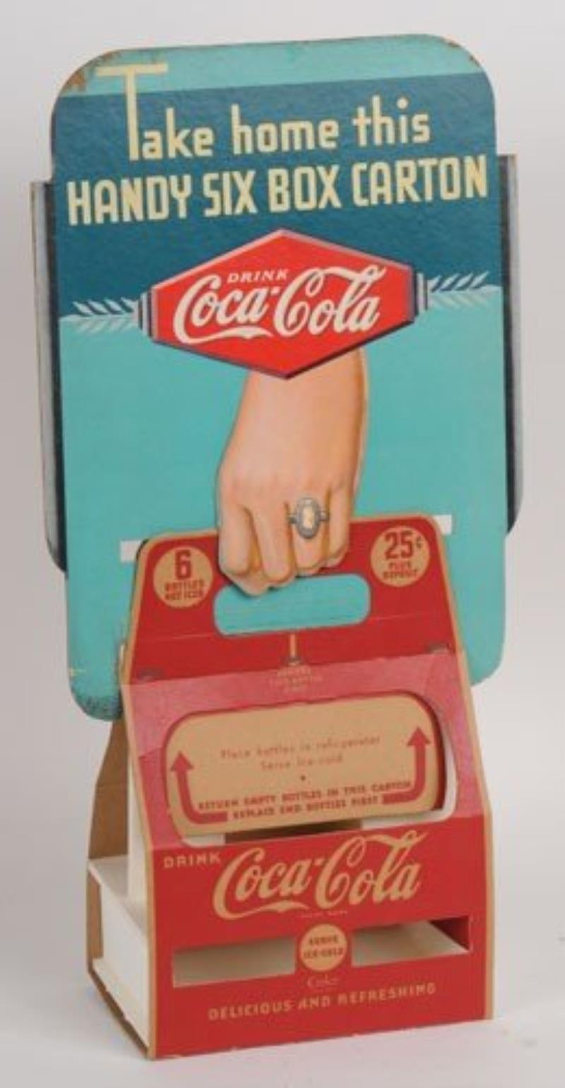 1936 COCA-COLA CARDBOARD CARTON DISPLAY