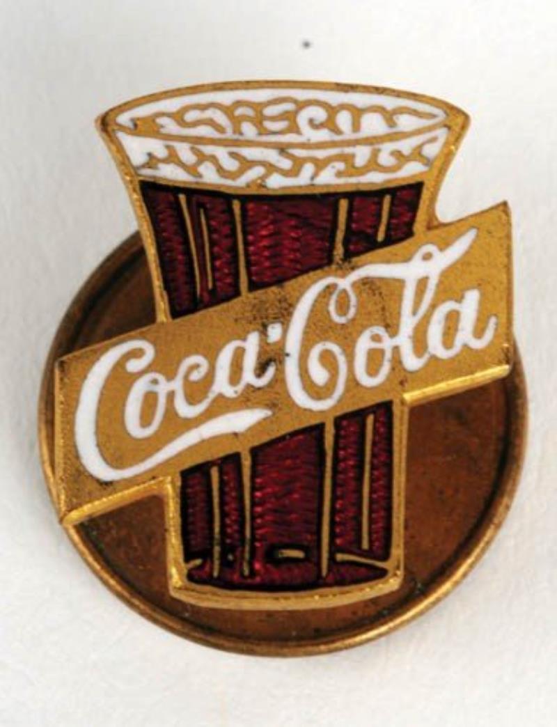 c1912 Coca-Cola cloisonne lapel pin