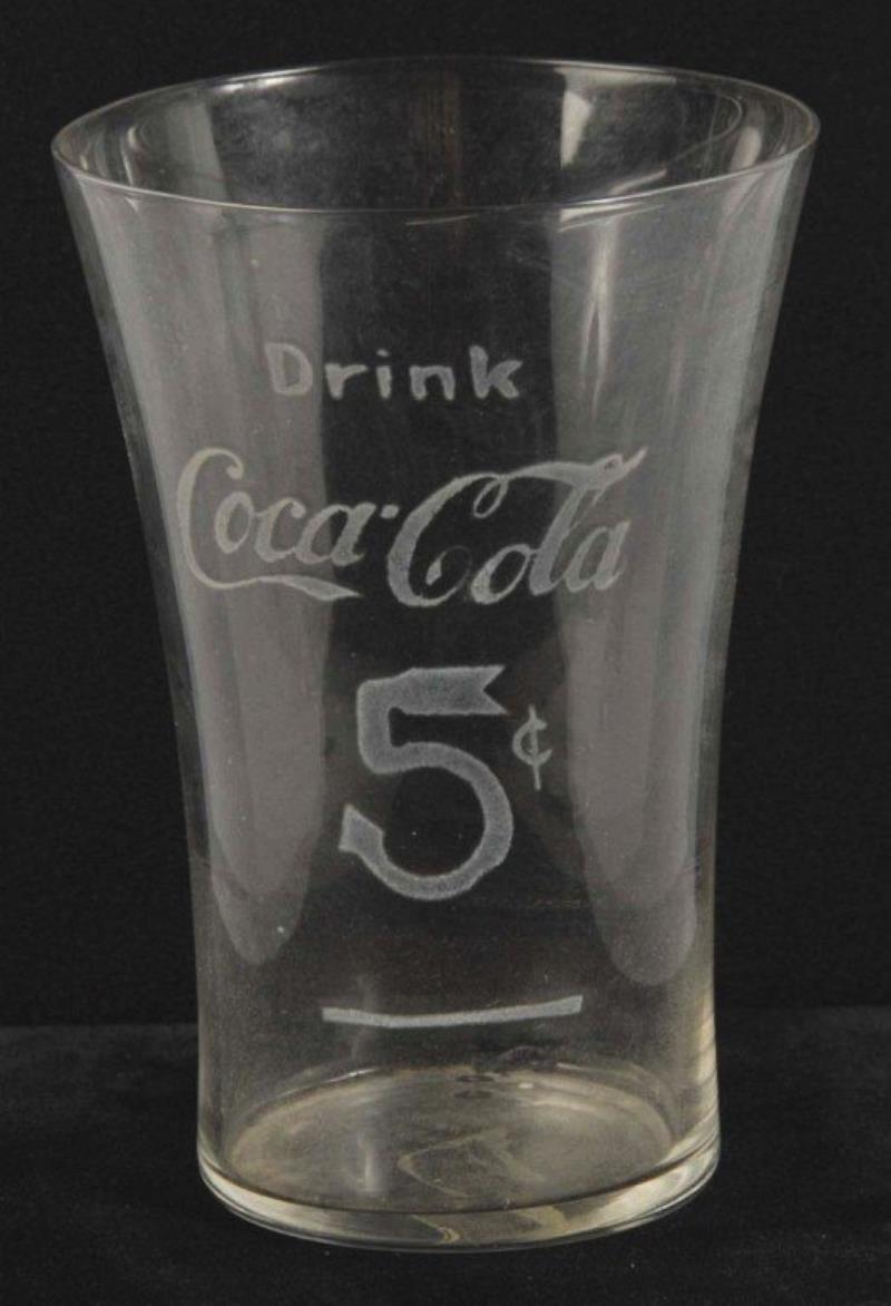 1912-1913 Small Coca-Cola 5-Cent Flare Glass.