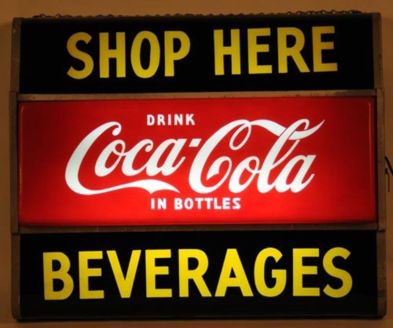 Plastic & Metal CocaCola Lighted Wall Sign Value & Price Guide