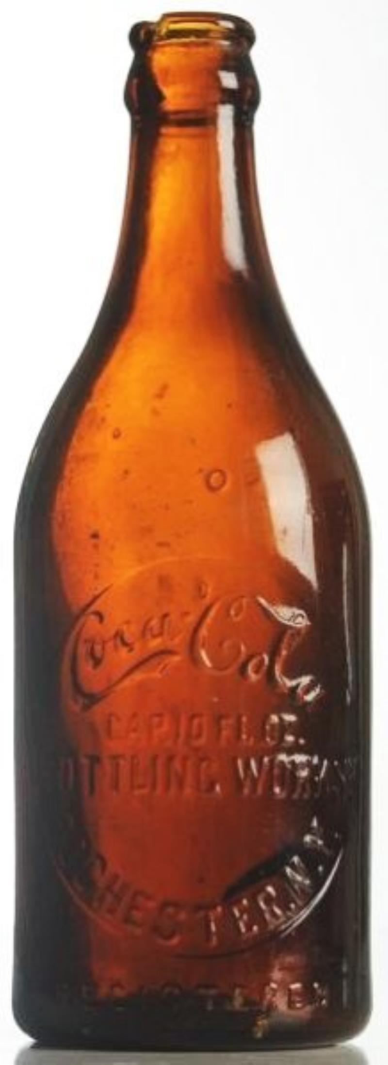 Rochester, NY 10oz Amber Coca-Cola Bottle