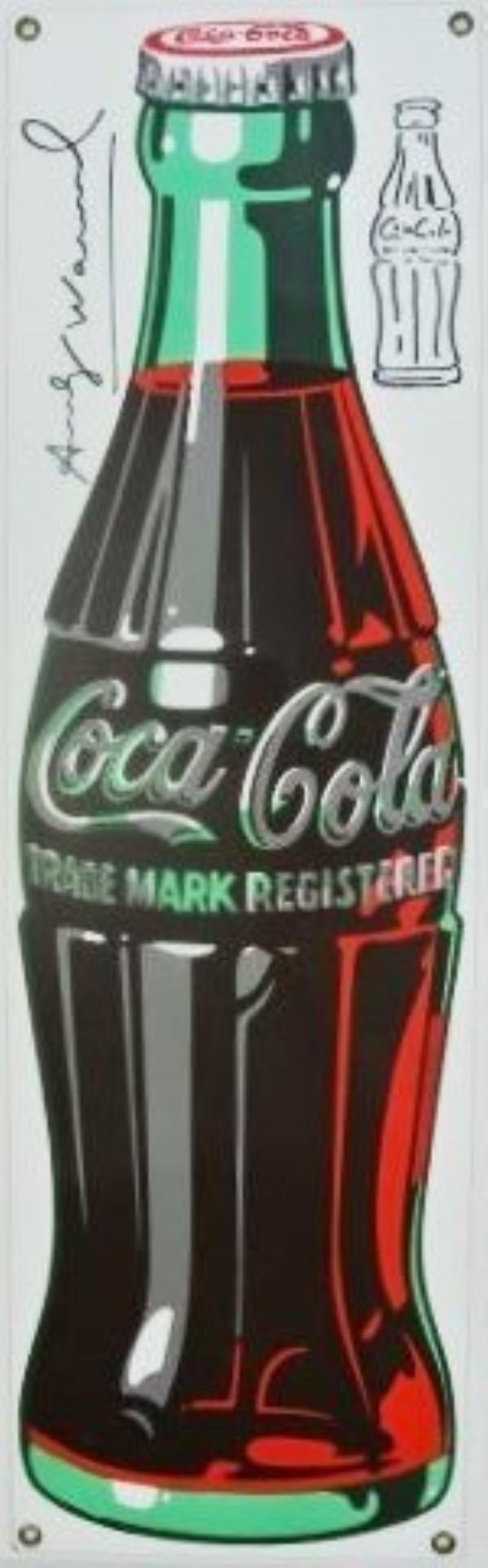 Andy Warhol (1928-1987) Autographed Coke Sign