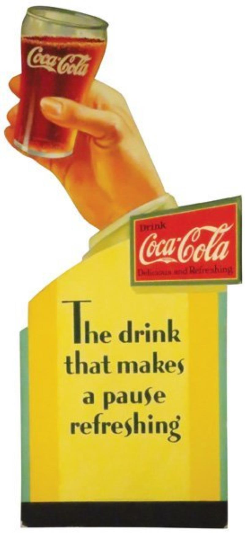 Very Rare 1933 Coca Cola Cardboard Sign