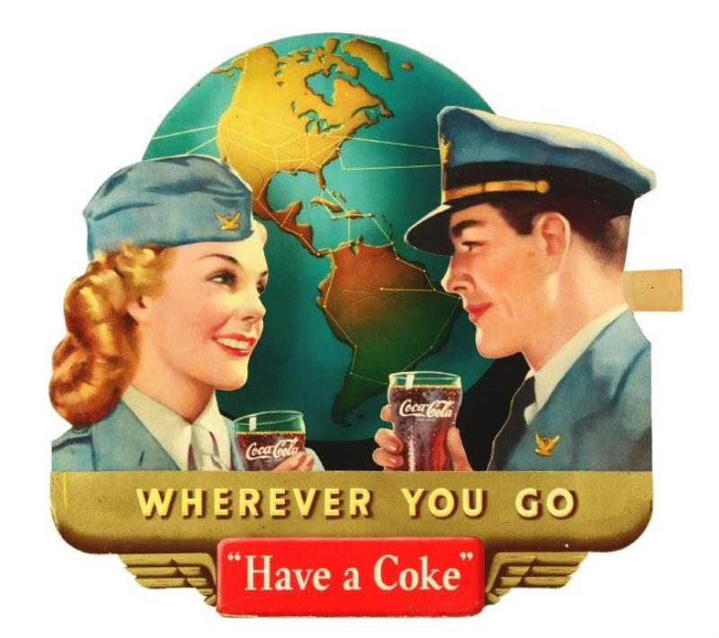 Cardboard Have a Coke Diecut Advertising Sign.