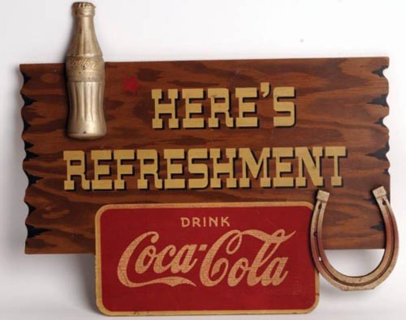 1940'S COCA-COLA KAY DISPLAYS HANGING SIGN