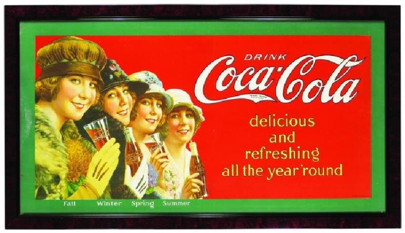 Coca Cola Four Season Trolley Car Sign