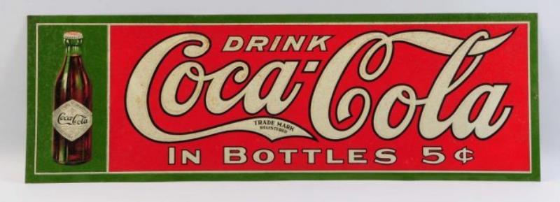 Embossed Tin Coca-Cola Bottle Sign