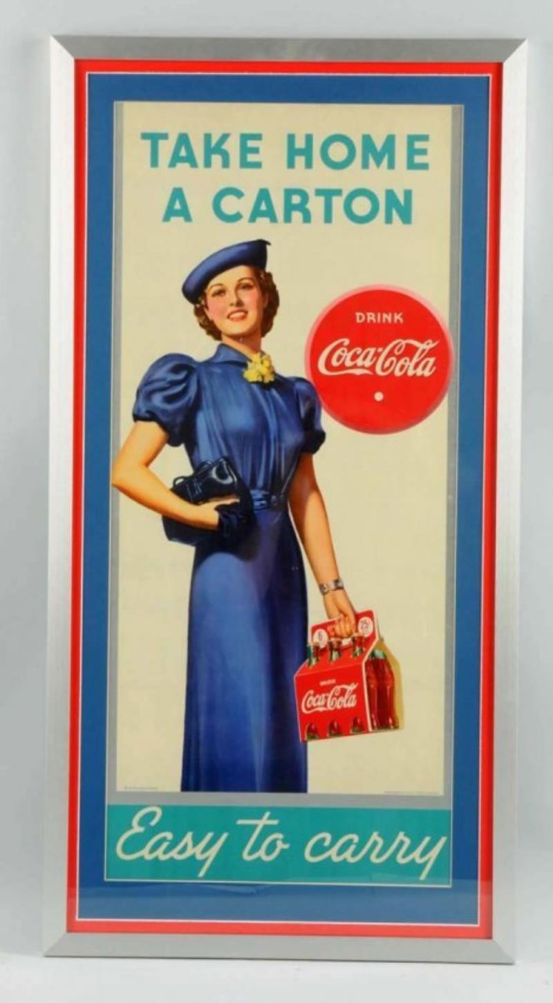 1937 Coca-Cola Framed Poster