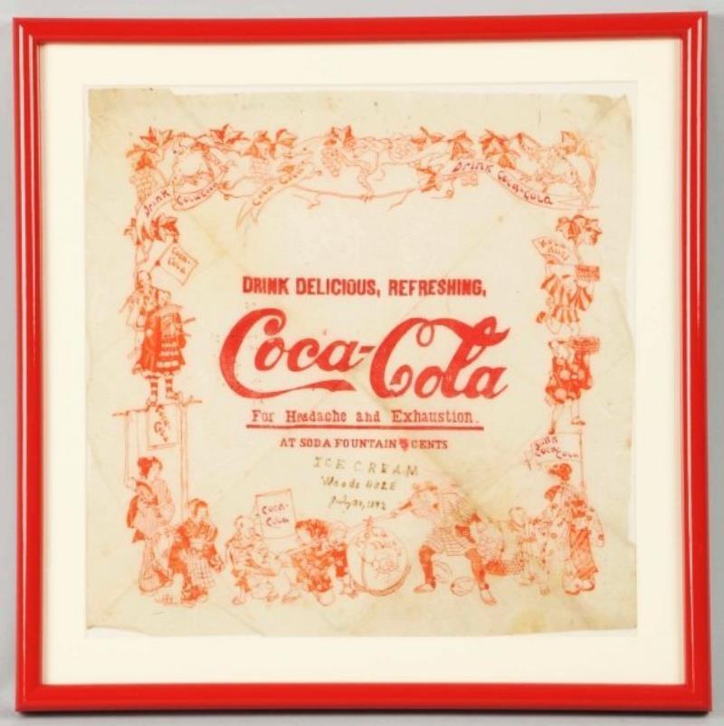 Rare 1890s Coca-Cola Napkin