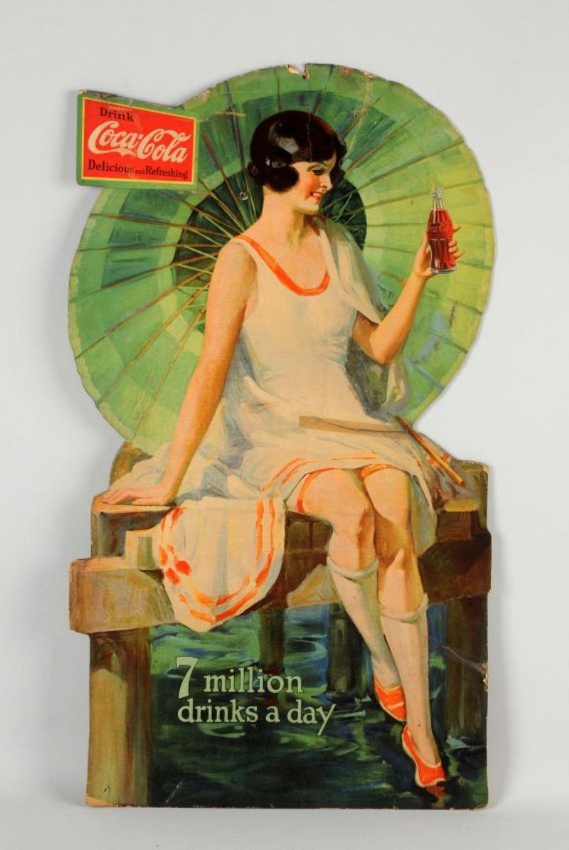 Cardboard Coca Cola Refreshing Advertising Sign Value And Price Guide 