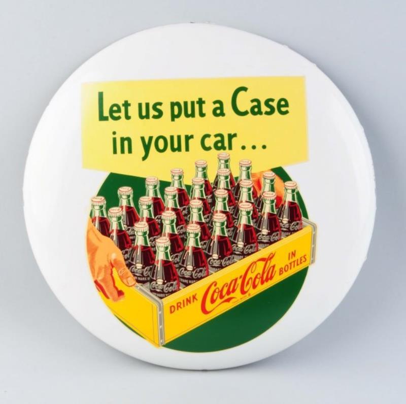 Coca Cola Button with Wooden Crate Design