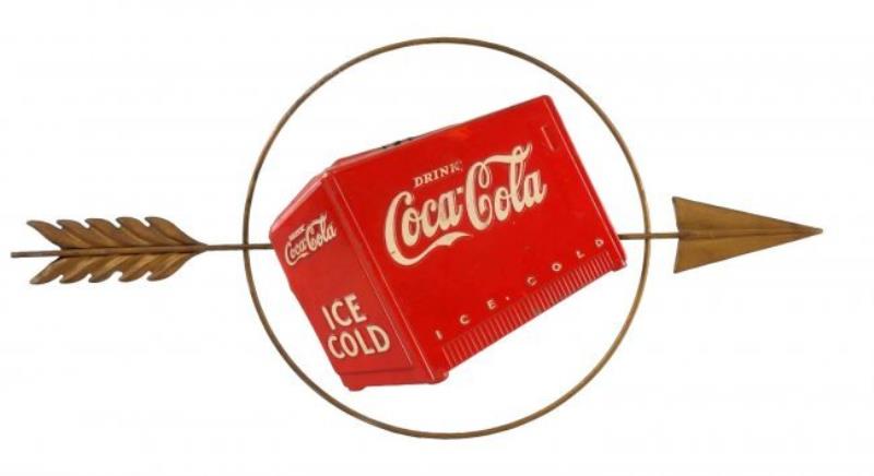 1930’s Coca-Cola Cooler & Arrow Sign