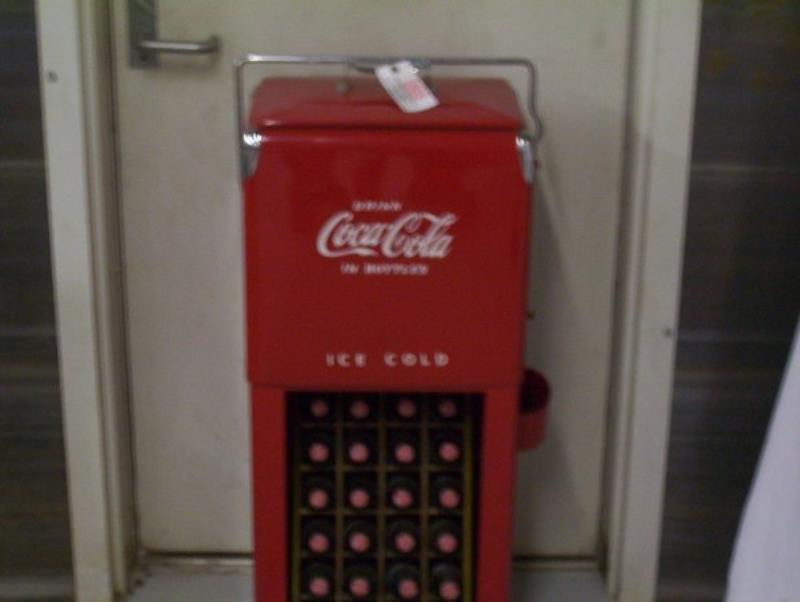 COCA COLA ICE CHEST (WITH A CASE OF COKE) 43 1/2"