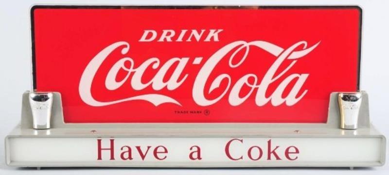 Scarce Coca-Cola Price Bros. Countertop Sign.