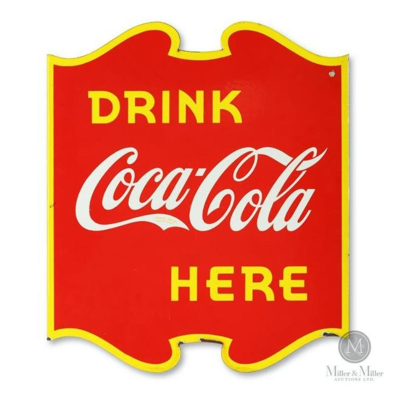 Coca-Cola Porcelain Flange Sign