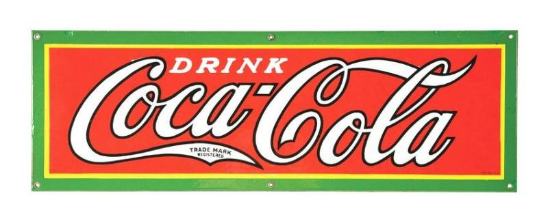 SINGLE-SIDED PORCELAIN "DRINK COCA-COLA" SIGN