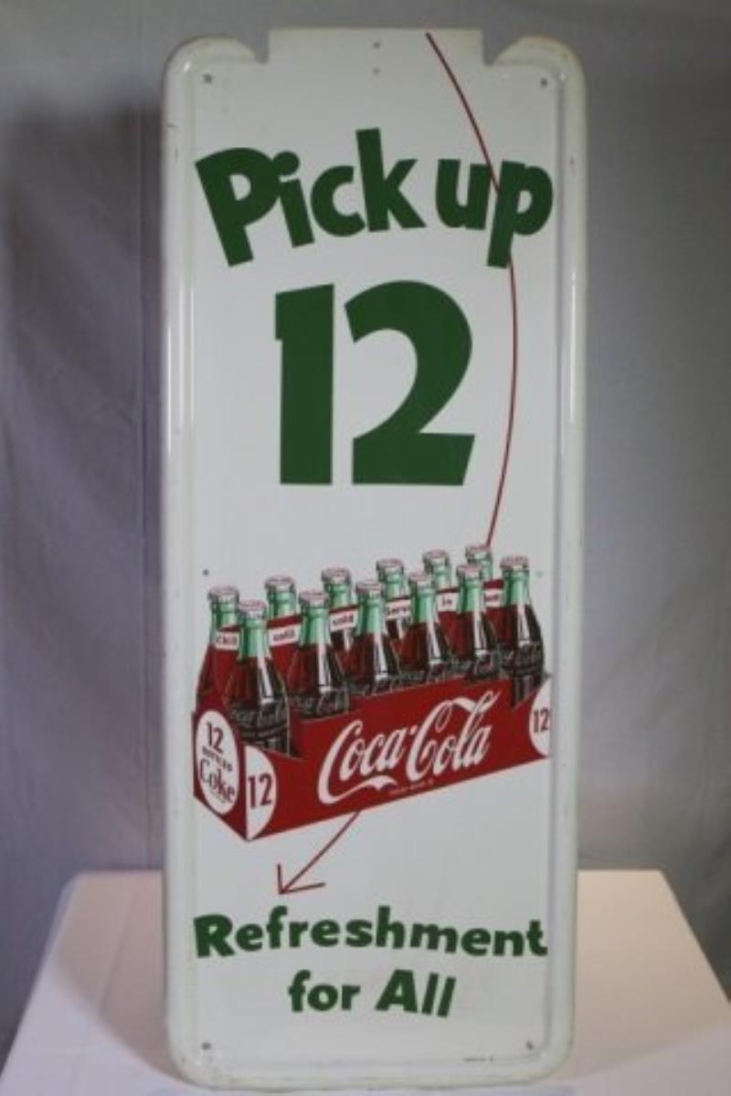 "Pick up Coca Cola" 12 pack sign.