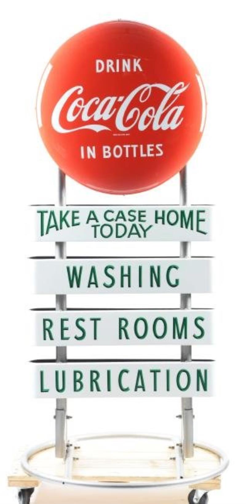 Coca-Cola Service Station Curb Side Sign.