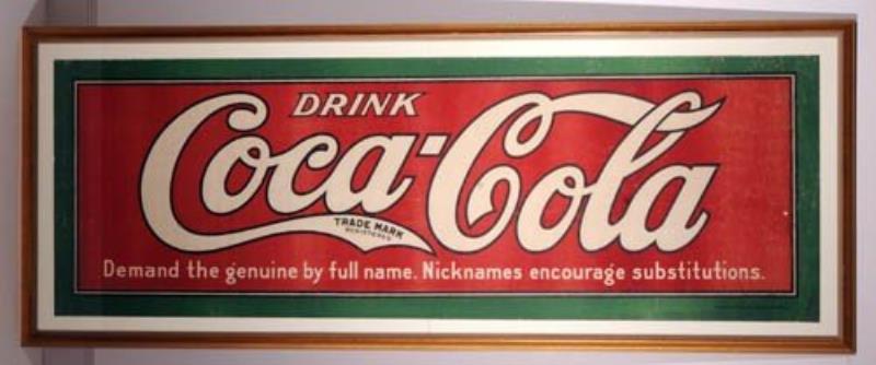 c.1913 Coca-Cola oil cloth banner
