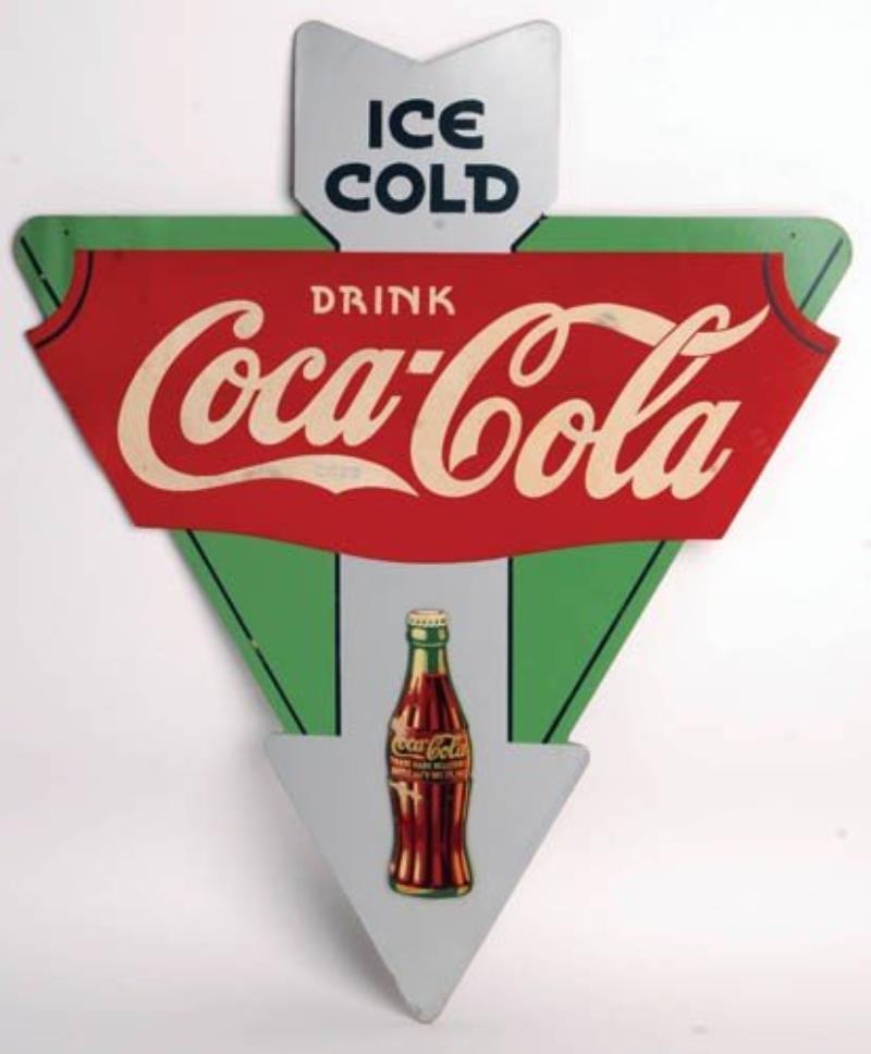 1933 COCA-COLA PLYWOOD TWO SIDED HANGING SIGN