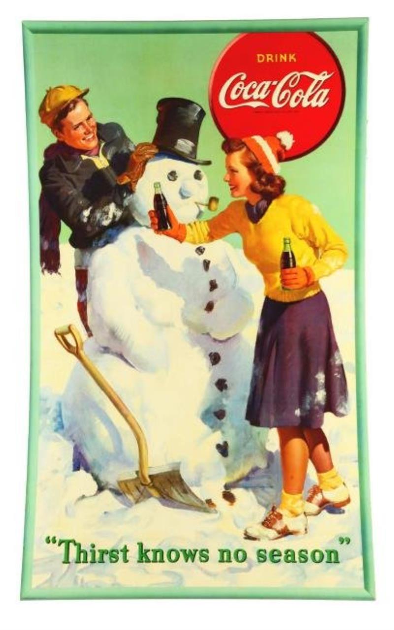 1942 Coca-Cola Large Snowman Poster