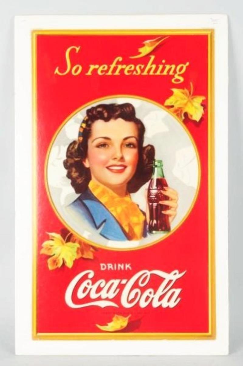 1941 Coca-Cola Small Verticle Cardboard Poster
