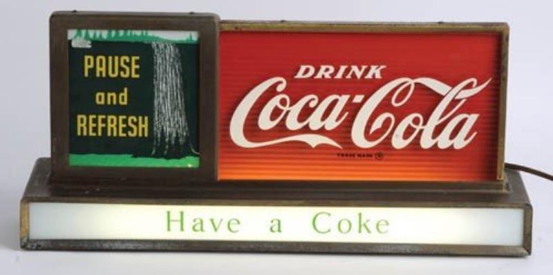 50's Coca-Cola lightup (motion) counter sign