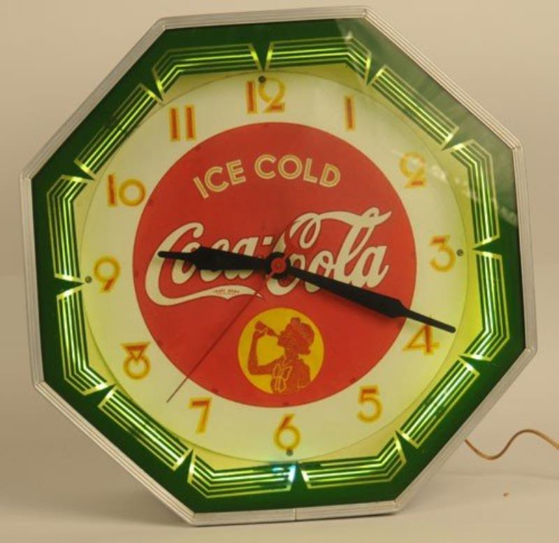 1939 -1940 COCA-COLA NEON CLOCK