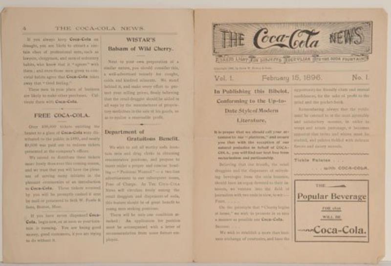 1896 COCA-COLA NEWS