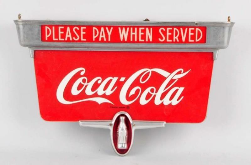 1948 Coca-Cola Hanging Lighted Sign.