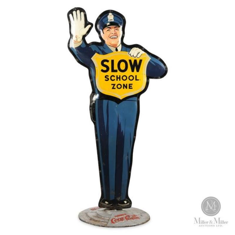 Coca-Cola Policeman Street Crossing Sign