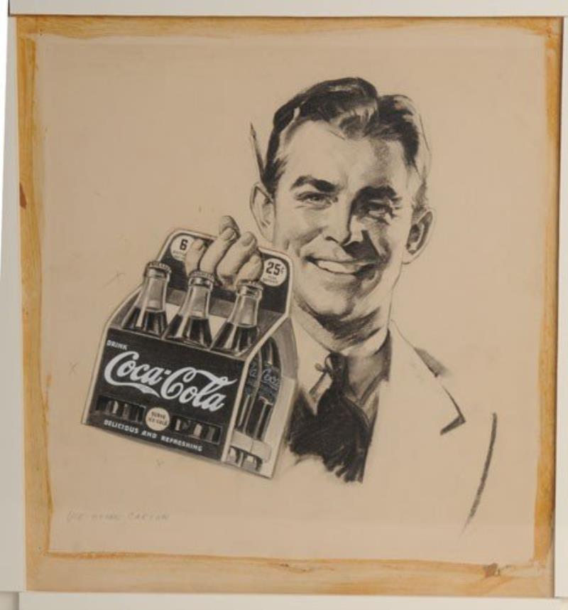 CIRCA 1942 COCA-COLA ORIGINAL ARTIST SKETCH