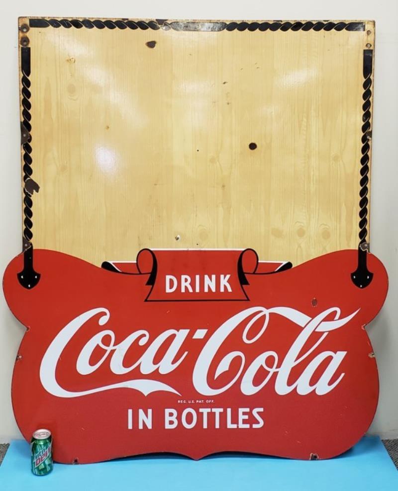 Porcelain Double Sided Drink Coca Cola Diners Sign