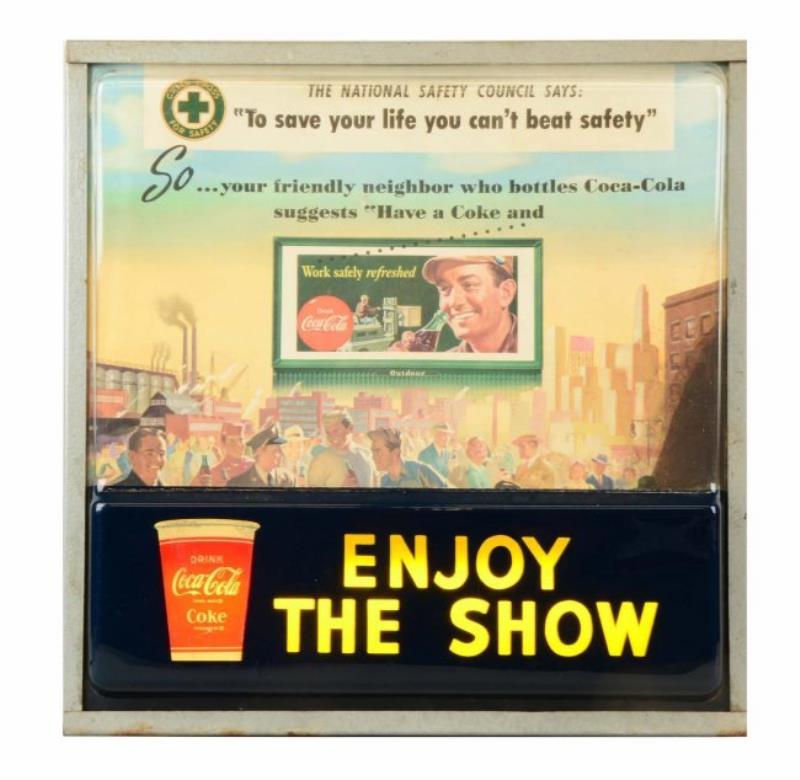 Plastic Coca-Cola Light Up Advertising Display