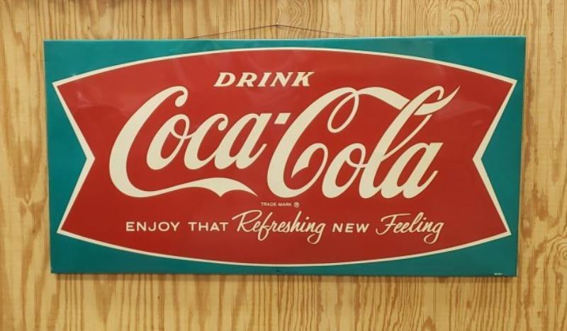 Enjoy Coca Cola Green & Red Fishtail sign