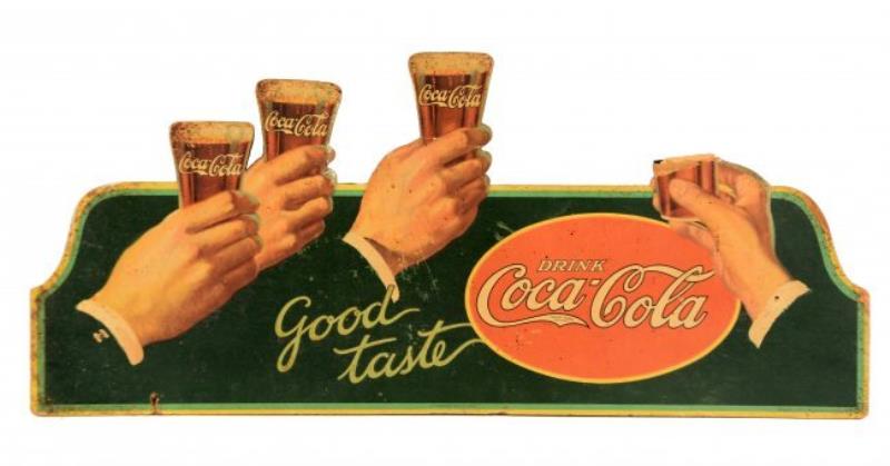 1927 Coca-Cola Cardboard Diecut Advertising Sign.