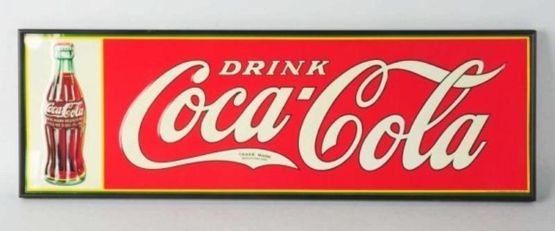 1933 Coca-Cola Embossed Tin Sign.