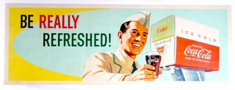 1959 COCA-COLA PAPER BANNER