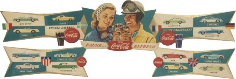 Drink Coca Cola Die-Cut Sports Cars Cardboard Fest